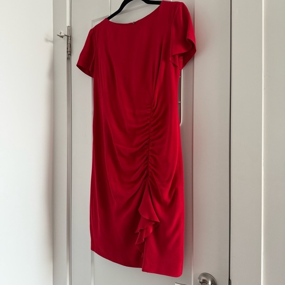 Vintage Moschino red sheath dress with ruffle detail - size Medium (M) - Picture 6 of 11